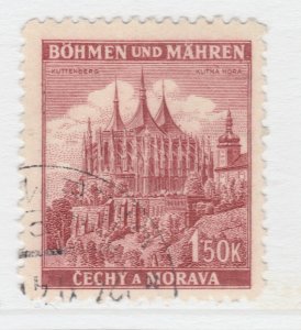 Czechoslovakia Ger. 1942 BOHEMIA AND MORAVIA 1.50 Used A25P42F19283 Protectorate-