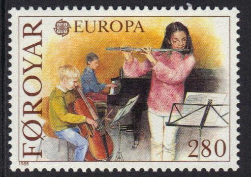 Faroe Islands 1985 MNH Europa  Europe music year 280 ore   #