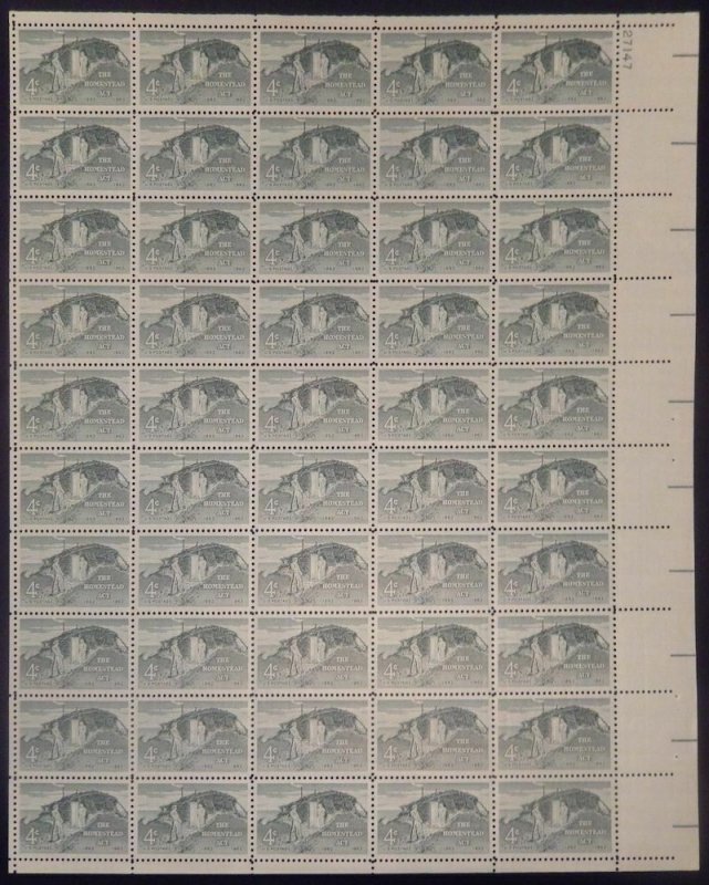 MALACK 1198 4c Homestead Act, Full Sheet, F/VF OG NH..MORE.. sheet1198