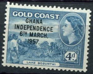 Ghana Sc#27 MNH, 4p dp bl, Independence Definitives (1958)