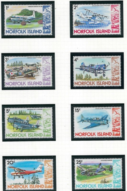 Norfolk Is 256-70 MNH 1980-81 Definitive Set (ha1493)