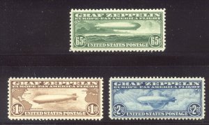 U.S. #C13-15 Mint NH - 1930 Graf Zeppelin Set 