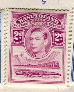 BASUTOLAND; 1938 early GVI Pictorial fine Mint hinged 2d. value