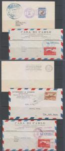 DOMINICAN REPUBLIC 1948-55 GROUP OF FOUR COVERS TO SWITZERLAND F,VF