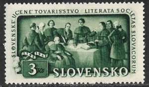 SLOVAKIA 1942 3k Educational Society Dot in O Variety Sc 81 SLOV 79ZP12.1 MNH