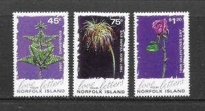 NORFOLK ISLAND - #633-5-GREETINGS STAMPS  MNH