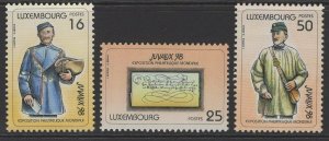 LUXEMBOURG SG1475/7 1998 JUVALUX 98 YOUTH STAMP EXHIBITION MNH