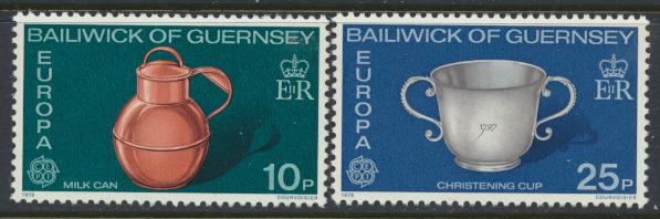 Guernsey  SG 139-140  SC# 135-136 MLH Europa Handicrafts see details