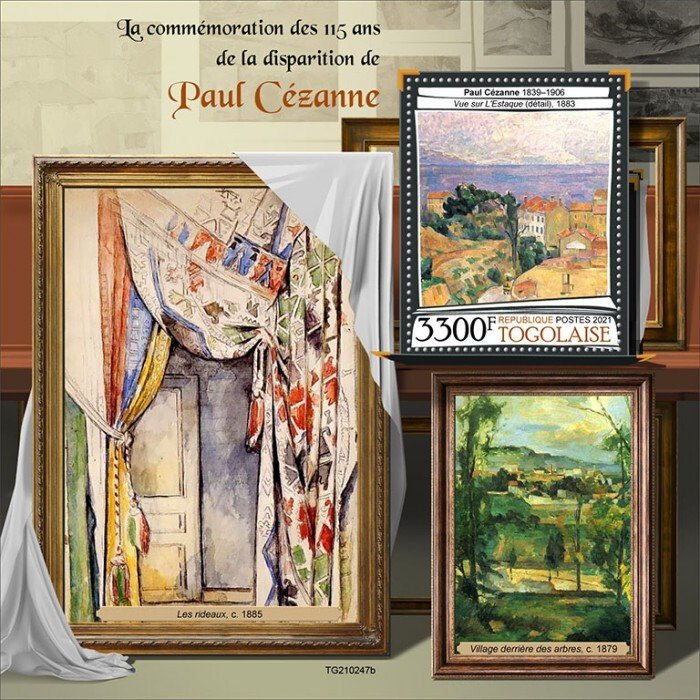TOGO - 2021 - Paul Cezanne - Perf Souv Sheet - Mint Never Hinged