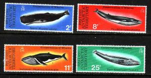 British Antarctic Territory-Sc#64-7-unused NH set-Whales-Fish-1977-