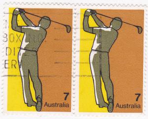 Australia 1974 Non Olympic Sports- Golf x 2 -used 7c