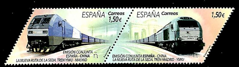 Spain 2019, New Silk road, joint issue China 2v [:], MNH