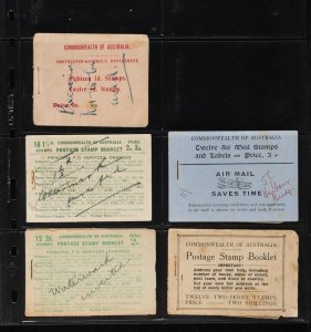 AUSTRALIA Booklets 1911-79 Budget collection. Pfr cat $11,000+. (74)