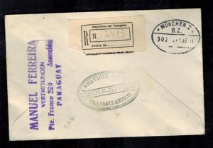 1932 Paraguay Graf Zeppelin Cover to Munich Germany LZ 127 