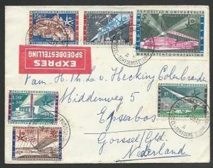 BELGIUM 1958 Express cover to Netherlands..................................59308