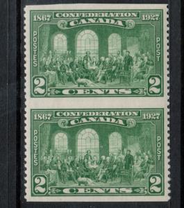 Canada #142c Very Fine Never Hinged Imperf Pair With Trifle Red Offset
