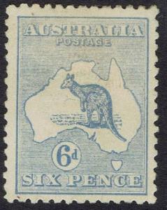 AUSTRALIA 1915 KANGAROO 6D 3RD WMK 