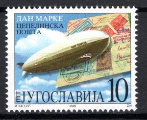 Yugoslavia / Serbia 2000 ☀ Airmail / Airships - Stamp Day ☀ MNH** set