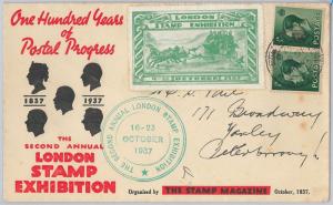 50701  GB -  SPECIAL COVER postmark POSTER STAMP: LONDON STAMP EXHIBITION 1937 