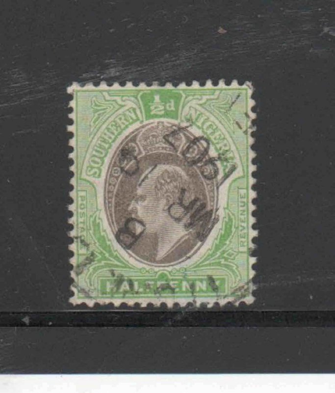 SOUTHERN NIGERIA #21  1906  1/2p  KING EDWARD VII       F-VF USED