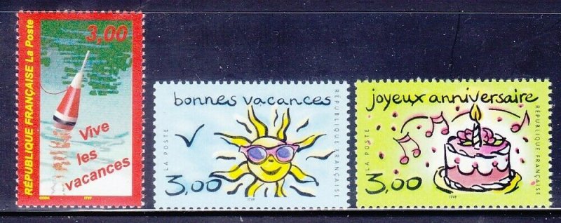 France 2721-23 MNH 1999 Holiday Announcements Set of 3 Very Fine