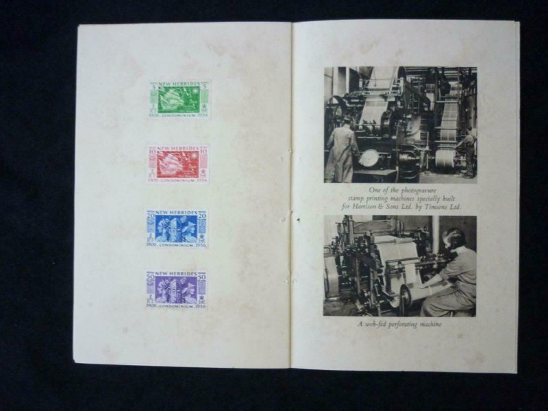 HARRISON & SONS PRESENTATION BOOKLET INCLUDING 6x WILDINGS OVERPRINTED CANCELLED 