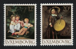 Luxembourg Europa Paintings Children's Games and Toys 2v 1989 MNH