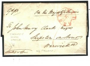 GB HISTORIC LETTER Early Official *Hackney Coach Office* Hawker 1829 London H174