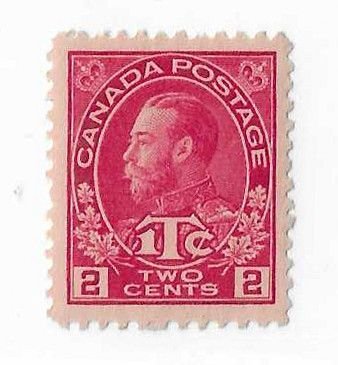 Canada Sc #Mr3 2c War Tax  (Die 1) deep rose red NH VF