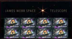 US 5720 James Webb Space Telescope - Forever Header Block of 8 - MNH - 2022