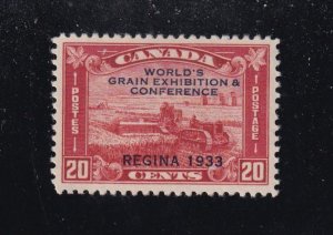 CANADA # 203 VF- LH 20cts WORLDS GRAIN ISSUE CAT VALUE $60 ONLY 20% CAT VAL