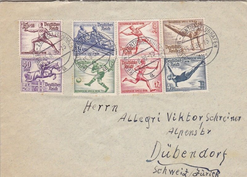 1936 Germany/Deutsches Reich, Michel N°624/631 Komplette Series Auf Brief