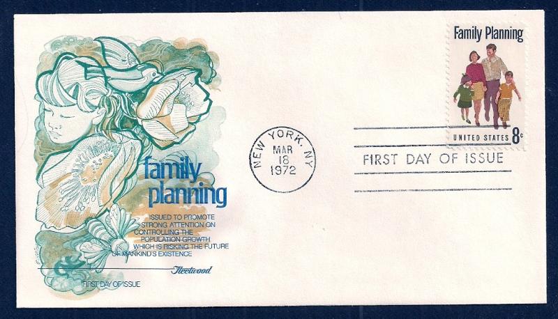 UNITED STATES FDC 8¢ Family Planning 1972 Fleetwood