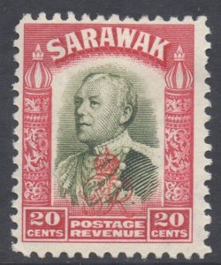 Sarawak Scott 168 - SG159, 1947 Crown Colony GviR Overprint 20c MH*