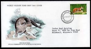 Botswana 182 Otter Typed FDC