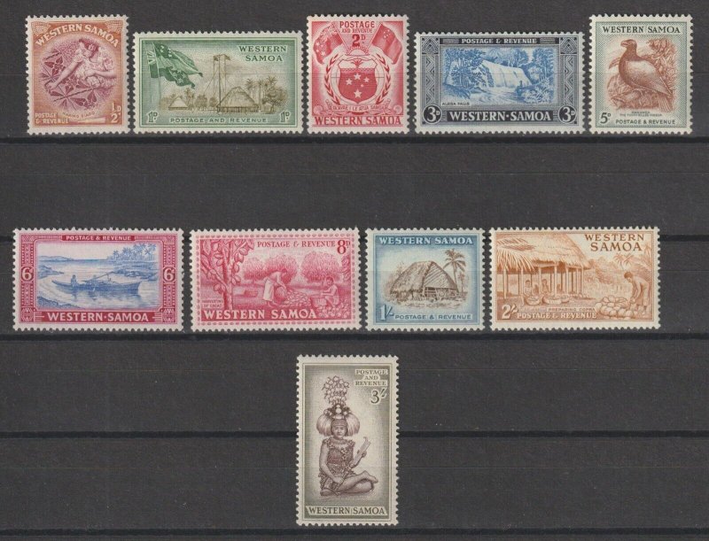 WESTERN SAMOA 1952 SG 219/28 MNH Cat £30