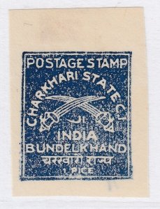 1930 INDIAN STATES CHARKHARI 1d Mint No Gum MNG Stamp A29P29F40318-