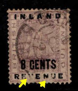 British Guiana Scott 119 Used surcharged stamp 1889 Scuffed