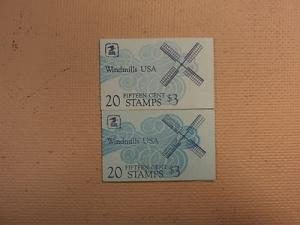 USPS Scott 1738-42 15c 1979 Windmills USA 2 Books OF 20 4...