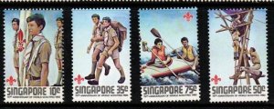 SINGAPORE SG435/8 1982 BOY SCOUTS  MNH