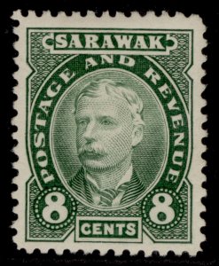 SARAWAK QV SG31, 8c green, UNUSED. Cat £48.