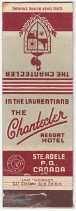 Canada Revenue 1/5¢ Excise Tax Matchbook THE CHANTECLER RESORT HOTEL