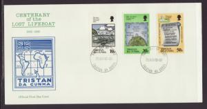 Tristan Da Chuna 381-383 Lost Lifeboat 1985 U/A FDC