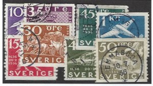 Sweden SC#252-253, 256, 260 & 262 Used F-VF SCV$18.00...Great Spot(s)!