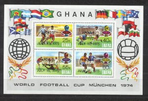 Ghana 553 MNH s/s Football-74/Space SCV2.75