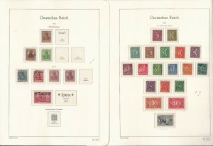 Germany Stamp Collection on 22 Hingless Lighthouse Pages, 1920-1927, JFZ