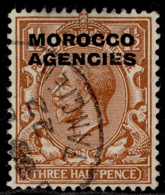 MOROCCO AGENCIES GV SG44, 1½d red-brown, FINE USED. Cat £19.