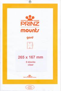 Prinz SCOTT Stamp Mount 167/265 CLEAR  (Pack of 5)