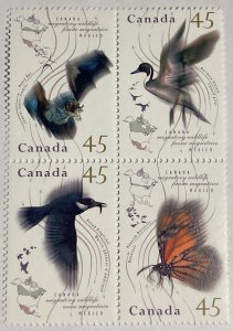 CANADA 1995 #1566a Migratory Wildlife (Missing f in faune) - MNH