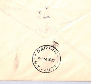 TURKEY Air Mail Cover BOAC BRITANNIA FIRST FLIGHT AUSTRALIA 1957 Yeşilköy YT230